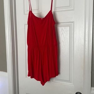 Spaghetti strap stretchy read romper